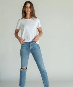 The Perfect White Tee Clothing Harley Boxy Crew - White