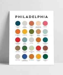 Lunch City Studio Home & Gift Philadelphia Color Palette Print