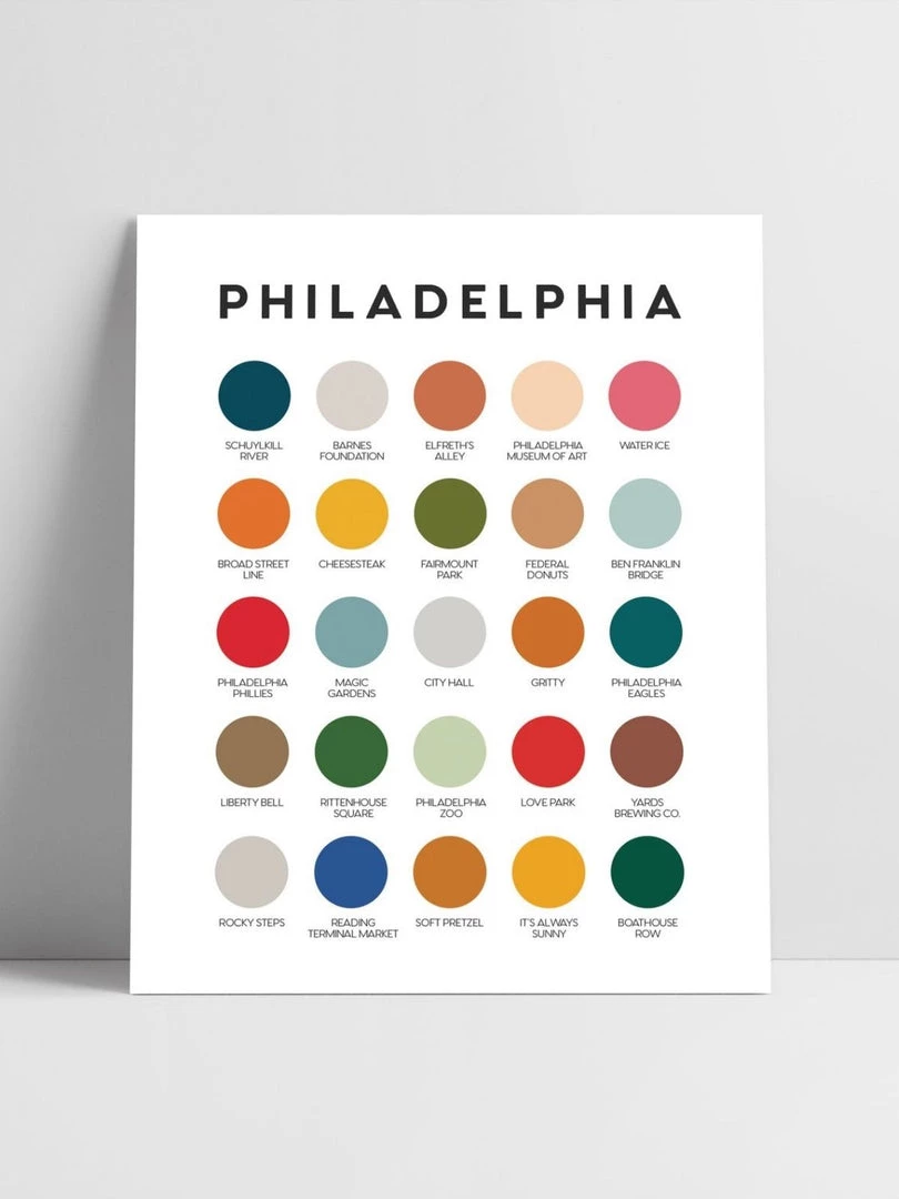 Lunch City Studio Home & Gift Philadelphia Color Palette Print 3 Lunch City Studio Home & Gift Philadelphia Color Palette Print