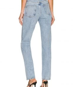 Agolde Lana Mid Rise Vintage Straight Jeans - Fiction