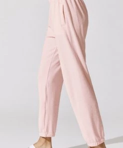 Donni Terry Henley Sweatpant- Peony