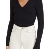 Stateside Clothing Deep Johnny Collar Bodysuit - Black