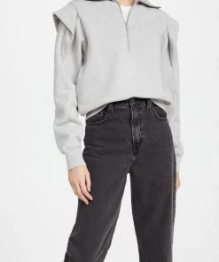 Frame Sporty Zip Sweatshirt Gris Heather