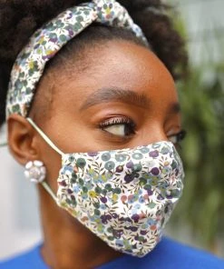 Lele Sadoughi Set Of 3 Face Masks - Golden Flower Accessories 12 Lele Sadoughi Set Of 3 Face Masks - Golden Flower Accessories