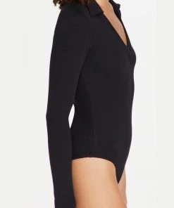 Stateside Clothing Deep Johnny Collar Bodysuit - Black 11 Stateside Clothing Deep Johnny Collar Bodysuit - Black