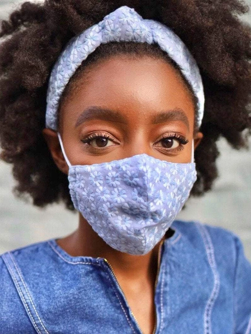 Lele Sadoughi Set Of 3 Face Masks - Golden Flower Accessories 8 Lele Sadoughi Set Of 3 Face Masks - Golden Flower Accessories