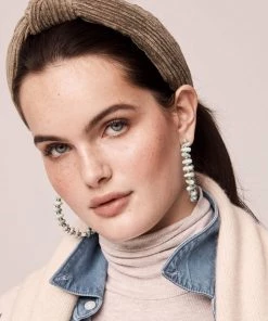 Lele Sadoughi Knotted Headband - Corduroy Olive