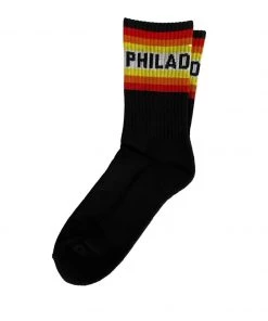 South Fellini Clothing Philadelphia Sunrise Black Socks