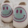Katydid Accessories Smiley Face Slippers - Cream/Mint