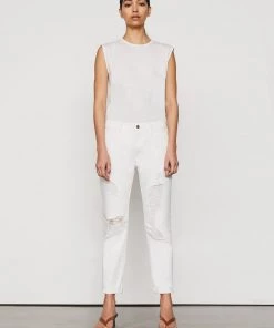 Frame Le Garcon - Rumpled Blanc Rips Clothing