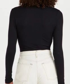 Stateside Clothing Deep Johnny Collar Bodysuit - Black 9 Stateside Clothing Deep Johnny Collar Bodysuit - Black