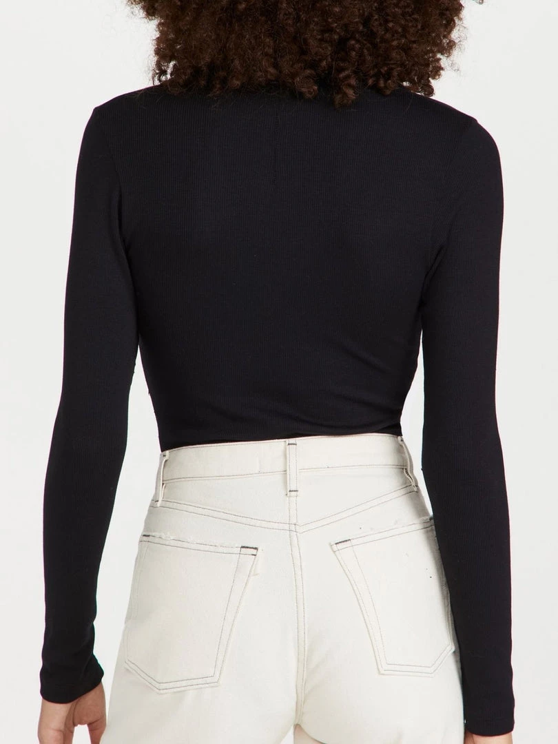 Stateside Clothing Deep Johnny Collar Bodysuit - Black 5 Stateside Clothing Deep Johnny Collar Bodysuit - Black