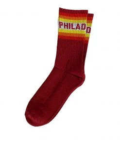 South Fellini Philadelphia Sunrise Maroon Socks