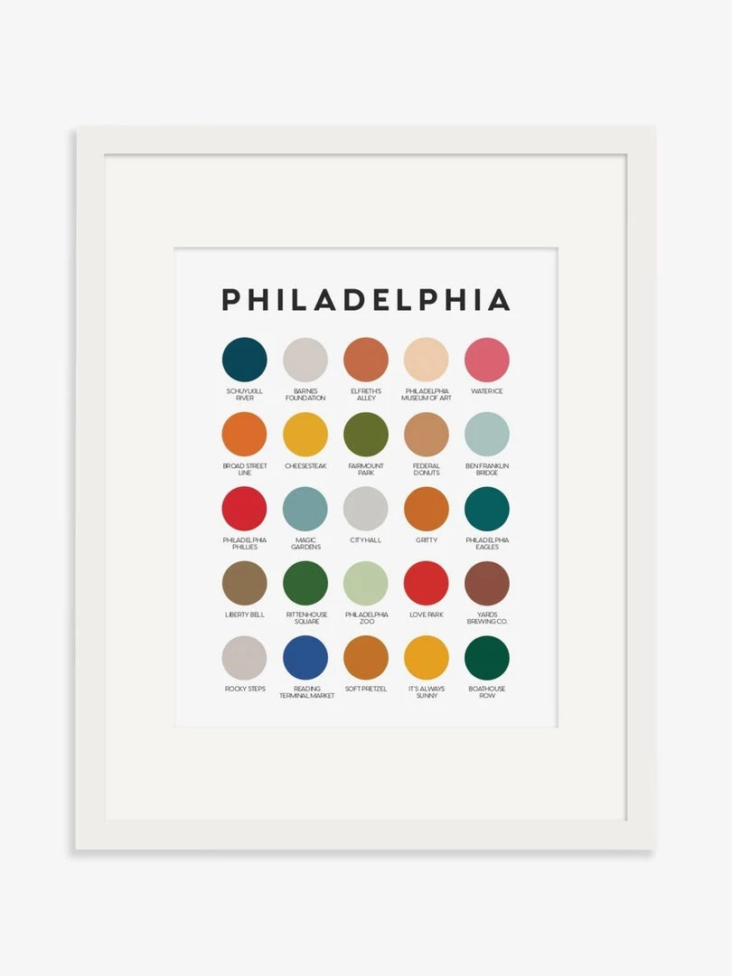 Lunch City Studio Home & Gift Philadelphia Color Palette Print 5 Lunch City Studio Home & Gift Philadelphia Color Palette Print