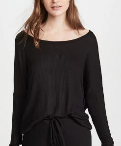 Eberjey Clothing Elon Ballet Top - Black