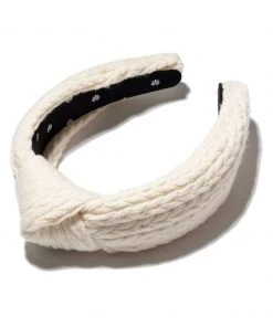 Lele Sadoughi Knotted Headband - Ivory Cable Knit Accessories