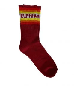 South Fellini Philadelphia Sunrise Maroon Socks