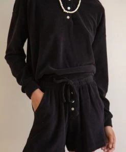 Donni Terry Henley Short- Black