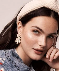 Lele Sadoughi Knotted Headband - Ivory Cable Knit Accessories