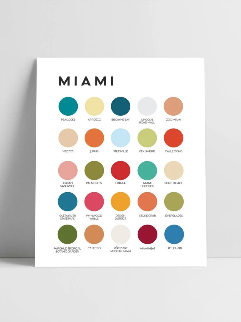 Lunch City Studio Miami Color Palette Print 3 Lunch City Studio Miami Color Palette Print
