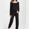 Eberjey Elon Cropped Pant - Black Clothing