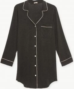 Eberjey Gisele Sleepshirt - Charcoal Clothing