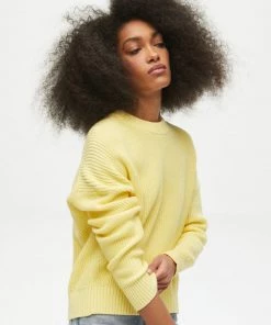 Michael Stars Richie Boxy Crewneck Sweater - Butter