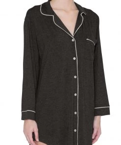 Eberjey Gisele Sleepshirt - Charcoal Clothing