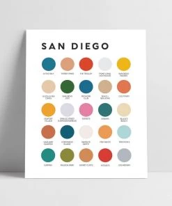 Lunch City Studio San Diego Color Palette Print
