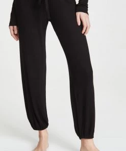 Eberjey Elon Cropped Pant - Black Clothing