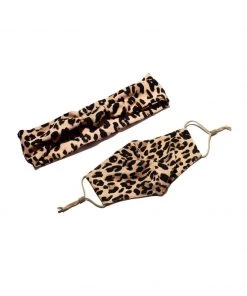 Lele Sadoughi Leopard Mask & Headband Bundle Accessories