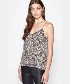 Equipment Rose & Black Layla Cami Clothing