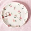 Erika Christine Ceramics Home & Gift Red And Pink Forget-Me-Not Catchall Plate