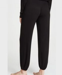 Eberjey Elon Cropped Pant - Black Clothing