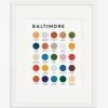 Lunch City Studio Baltimore Color Palette Print
