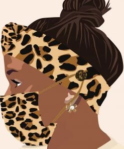 Lele Sadoughi Leopard Mask & Headband Bundle Accessories