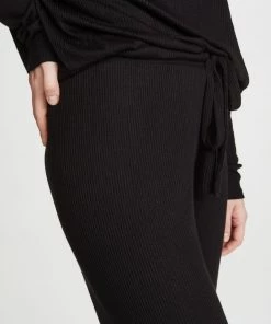 Eberjey Elon Cropped Pant - Black Clothing