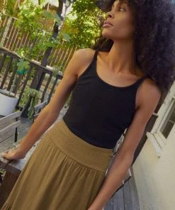 Nation LTD Clothing Erin Scoop Cami- Jet Black