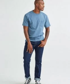 RicherPoorer Clothing Men's Crew Pocket Tee - Blue Mirage