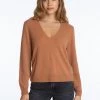 525 America Cashmere Polo Pullover - Toasted Almond Clothing