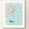 A.B. Newton Area Map Art Print - Miami Home & Gift