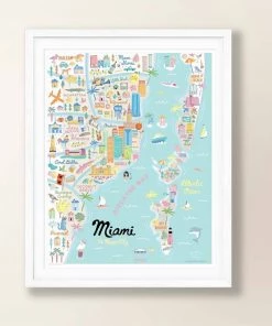 A.B. Newton Area Map Art Print - Miami Home & Gift