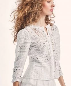 LoveShackFancy Clothing Draper Blouse 10 LoveShackFancy Clothing Draper Blouse