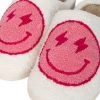 Katydid Lightening Smiley Face Slippers - Hot Pink Accessories 1 Katydid Lightening Smiley Face Slippers - Hot Pink Accessories
