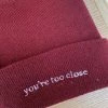 Lovebirds Originals Accessories You're Too Close Beanie - Burgundy