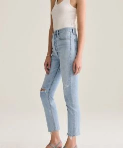 Agolde Riley High Rise Straight Crop - Shatter Clothing