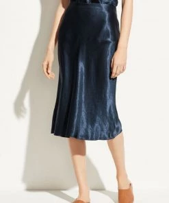 Vince Clothing Satin Slip Skirt - Navy 9 Vince Clothing Satin Slip Skirt - Navy