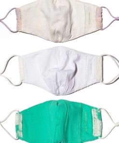 Lele Sadoughi Accessories Set Of 3 Masks - Lagoon Sweetheart