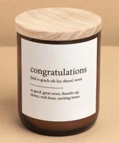 The Commonfolk Home & Gift Congratulations Dictionary Candle