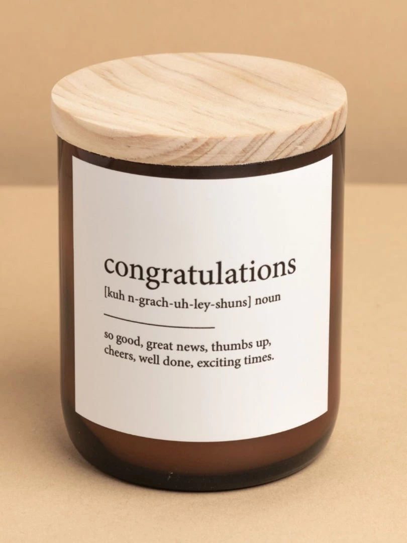 The Commonfolk Home & Gift Congratulations Dictionary Candle 4 The Commonfolk Home & Gift Congratulations Dictionary Candle